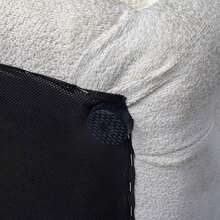 Stylish White Rectangular Tufted Ottoman In Beach Boucle Fabric – Versatile Seating And Storage Solution For Home Decor