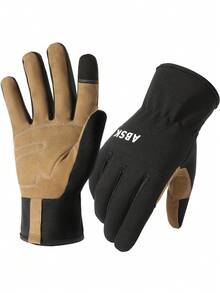1 Pair Men Full Finger Gloves For Outdoor Work, Gardening, Thick & Anti-Slip Palm, Wear-Resistant