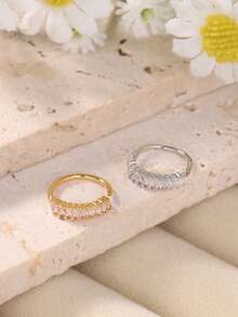 1 件 8 毫米镀金全 CZ 鼻环 - 20G 精致密镶鼻环，男女皆宜，防过敏螺旋鼻饰，闪亮简约鼻环 - HNR-39 - 查看 6