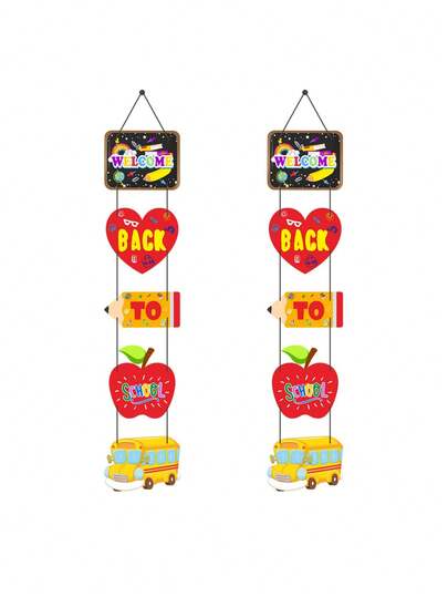 قطعة ستارة زخرفية للباب في الفصل ، ديكور باب الفصل ، لافتة "أهلا بكم في العودة إلى المدرسة" ، ديكور فصول العودة إلى المدرسة ، لوازم الفصول في موسم العودة إلى المدرسة