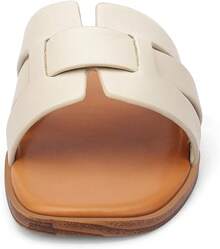 Dressy Summer Flat Sandals With Square Open Toe - Nude - View 11