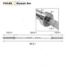 Goplus 700 Lb  Chromed  Bar 7  Barbell Multipurpose  Lifting