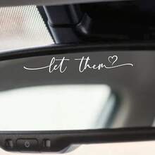 3X Drive Safe We Love You Rearview Mirror Decal, Car Mirrors Sticker, Car Stickers Women, I Love You Drive Safe Mirror Sticker - Let Them - View 2