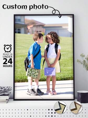 1개, 선택 프레임, 맞춤 캔버스 페인팅, 귀중한 캠퍼스 추억을 보존하기 위해 가족 캠퍼스 사진을 맞춤 제작, HD 프린팅, 추억 보존, 아름다운 순간 저장, 생일 파티, 기념일, 독특하고 완벽한 예술 선물