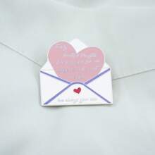 1pc Love Your Mom's Letter To You Enamel Brooch Angel Daughter Pin Mother's Day Gift Badge Accessories