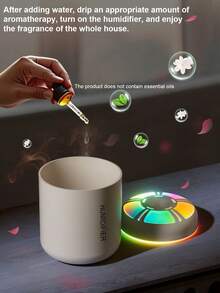 1pc Aroma Diffuser With Color Changing Light, Portable USB Powered Night Light, Air Humidifier For Home, Office, Bedroom, Car, Quiet Desktop Colorful Lamp