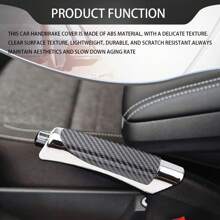 Car Handbrake Cover, Brake Covers, ABS Anti-Scratch Wear-Resistant Protective Cover With Comfortable Grip, Car Decor Accessory Handbrake Grip Cap Fit Most (Carbon Fiber Pattern)