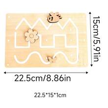 Busy Board Montessori Toy Semi-Finished Accessories, DIY Memory Walking Board, Early Childhood Intelligence Development And Action Habit Training - Wood Color - View 15
