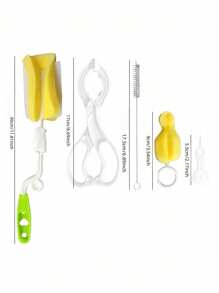 Flaschenbürste, Strohhalmbürste, Saugerflaschenbürste, Lüftungsnadel, Flaschenclip, Baby-Flasche & Sauger Reinigungsset, wahlweise 1 Stück/2 Stück/6 Stück Packung; Baby-Flasche Abtropfständer mit Abtropfschale, abnehmbares Ständerdesign, Abtropfgestell (ohne Flaschen & Sauger)