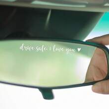 3X Calcomanía para espejo retrovisor "Conduce con cuidado, te amamos", Pegatina para espejos de coche, Pegatinas para automóviles de mujeres, Pegatina para espejo "Te amo, conduce con cuidado" - Conduce con cuidado, te amo - Ver 7