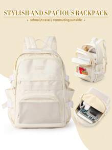 Mochila Escolar Leve, Mochila Escolar Universitária para Ensino Médio e Fundamental para Meninos e Meninas, Mochila para Laptop de Até 15,6 Polegadas, Mochila de Viagem para Meninos e Meninas, Mochila Casual para Dia a Dia, Viagem de Avião, Trabalho, Bolsa de Academia para Caminhada e Acampamento Ao Ar Livre