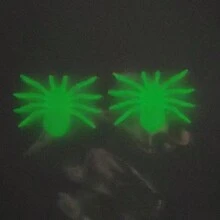 1pc Halloween Decoration Glow-In-The-Dark Green Spider, Horror Design Prop For Halloween Party, Haunted House - Multicolor - View 2