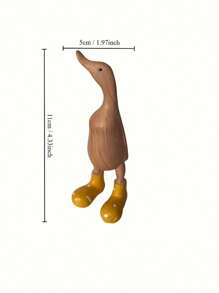 1 件现代树脂橡皮鸭 - 卡通收藏雕像，秋季家居装饰，用于花园装饰、花园配件、房间装饰、客厅装饰、家居装饰、工艺品用品。 - 彩色 - 查看 5