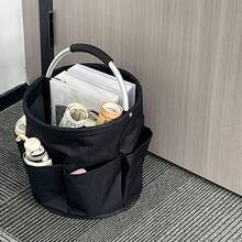 1个多功能六格可折叠收纳篮，带提手 - 非常适合存放清洁用品、园艺工具和旅行必备品 - 耐用面料，黑色、深灰色、绿色、海军蓝可选，旅行必备收纳盒/隔层篮/网袋功能，收纳篮 - 彩色 - 查看 9