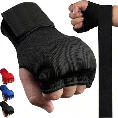 Băng quấn tay đấm bốc dày, co giãn, có lớp lót mút, dây đeo cổ tay dài, phù hợp cho nam, nữ, thanh thiếu niên, lý tưởng cho tập luyện thể thao, Muay Thai, MMA, Kickboxing, võ thuật, đấm bốc.