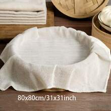 3 piezas/1 pieza Forro de algodón para vaporera de alimentos, forro de vaporera, paño de vaporera, forro de vaporera redondo antiadherente para dim sum/pan/bollos al vapor/arroz, paño filtro de alimentos, suministros de cocina para el hogar, suministros de repostería - Multicolor - Ver 7