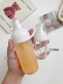 3pcs/1pc Home Skincare Moisturizing Spray Bottles, 60ml/120ml, Portable Travel Refillable Cosmetic Containers, Transparent Thick PET Spray Bottles, Press Type Lotion/Perfume Sample Empty Bottles, Multi-Purpose /Insect Repellent Containers - Clear - View 7