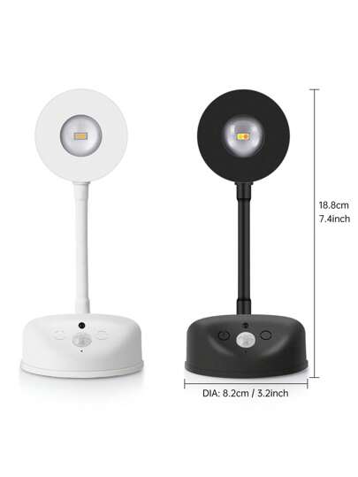 Motion Sensor Spotlight Remote Control, USB Rechargeable Acrylic Lampshade, Plastic Semi Recessed Detachable Spotlight, Battery Powered (1200mAh Lithium Battery), Infrared Sensor, Adjustable Brightness Timer, Wand Mounted Artwork Lighting view 7