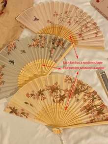 4/20/40pcs Per Set, White/Pink Wooden Folding Fan, Creative Romantic Design For DIY, Gift Set, Bridesmaids Handheld Folding Fan For Bridal Shower Decoration, Perfect Wedding Gift And Party Accessory For Parties And Events, Folding Fan For Women - Multicolor - View 9
