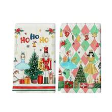 1/1/2 seturi de prosoape de bucătărie în stil Crăciun, cu tematică de spărgător de nuci, cu dimensiunile de 40x60 de centimetri, fabricate din material poliester ultra-moale, imprimate cu șervețele cu tematică de Crăciun și un design de Crăciun fericit. Potrivite pentru mese, restaurante, decorațiuni pentru petreceri și uz zilnic, sunt o alegere ideală pentru decorarea bucătăriei de Crăciun.