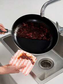 Pano de prato ondulado para uso doméstico, 19 peças, lã coral espessa, antiaderente, pano macio para limpeza de óleo, esponja de limpeza para cozinha, pano de limpeza, pano de prato, estilo único aleatório, adequado para cozinha, sala de estar, quarto, escritório, etc. - Multicolorido - Ver 4