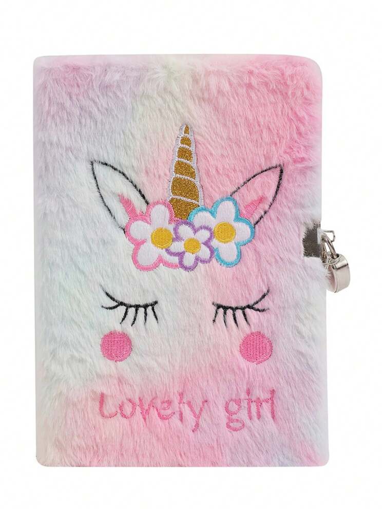 1 件神奇独角兽 A5 笔记本 - 带锁的柔软毛绒封面，适合儿童的可爱日记（适合特殊场合的最佳卡哇伊礼物书） - 彩色 - 查看 9