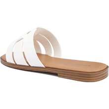 Dressy Summer Flat Sandals With Square Open Toe - White - View 6