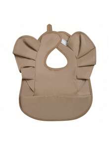 适合 6-24 个月婴儿的荷叶边围兜 - 防水食物接食围兜，配有口袋和天使翅膀 - 轻便防脏婴儿进食围兜 - 彩色 - 查看 11