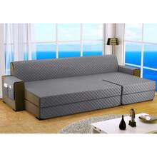 2/3/4 Seater L-Shaped Sofa Cover (1 Piece), Waterproof And Scratch Resistant, Suitable For Home And Office Use, Ideal For Families With Pets, Easy To Clean. - 淺灰色 - 查看 2