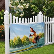 1pc 2D Flat Banner, Funny Chicken Flag Tapestry Wall Hanging Suitable For College Dorm Room Decor, Outdoor, Bedroom, Party, Gift, Travel, Photography, Events, Festivals... High Resolution Banner Flag, No Power Required