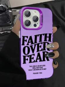 1pc Personalized Black Letters Compatible With Apple Phone 16/15/14/13/12/11/ProMax/Pro/Plus/Xs Max/XS/X, For Compatible With Sam Galaxy S22/S23/S24/S25/Plus/FE/Edge/Ultra Fall Prevention Anti-Shock, Anti-Slip, Anti-Drop, Camera Lens Protection, Silicone Anti Wear Phone