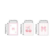 3 tranh màu nước hình nơ hồng, tranh vẽ trên vải canvas nữ tính, thích hợp trang trí phòng ngủ, phòng khách, văn phòng, phòng ký túc xá sinh viên, không khung. - Nhiều màu - Xem 9