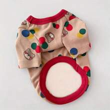 Cartoon Pattern Pet Clothes, Fashionable Polka Dot 4-Leg, Cute Design