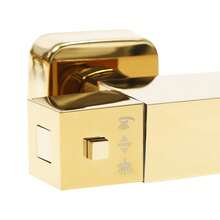 YUNRUX Gold Shower Faucet Set Stainless Steel Shower System Mixer Tap Rain Shower Head Shower