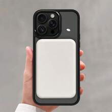 High Quality Anti-Fall Acrylic Business Black Case For IPhone 16 15 14 13 12 11 Pro Max Plus Magnetic Magsafe Clear Hard Cover - 灰色 - 查看 6