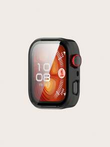 1pc Unisex Plain Color Cover Case & Screen Protector All-In-One PC Smartwatch Case Compatible With Huawei Watch Fit 4 Pro