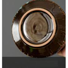 复古陶瓷抹茶碗、茶搅拌器架套装