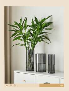 1个亚克力圆柱形防滑花瓶 - 水培花卉装饰 - 适合在客厅展示鲜花 - 也适合婚礼和派对装饰 - 黑色 - 查看 4