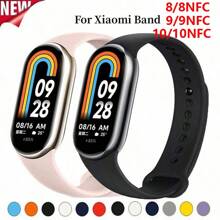 Armband kompatibel mit Xiaomi Mi Band 10/9/8 Silikon Ersatz Armband mit Schnellverschluss, Mi Band 8 Armband, Mi Band 10/9/8 NFC Smartwatch Zubehör