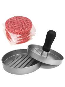 1pc Hamburger Patty Maker And 100pcs Non-Stick Burger Press Paper Set, Kitchen Tool And Accessory, Suitable For Holiday Parties, Gatherings, Family Meals, And Homemade Burger Patties