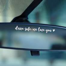 3X Drive Safe We Love You Rearview Mirror Decal, Car Mirrors Sticker, Car Stickers Women, I Love You Drive Safe Mirror Sticker - Drive Safe We Love You - View 4