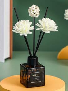 1pc 50ml Plant Flower Fragrance Series Small Square Bottle Fireless Aromatherapy Essential Oil Bedroom Living Room Fragrance Incense Ornaments Home Air Freshener