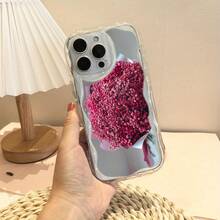 Funda para teléfono 1 funda para teléfono X/ 11/ 12/ 13/ 14/ 15/ 16 Pro |   Funda para teléfono Wave |   Chicas y hombres lindos |   Impreso con un precioso ramo de flores rosas. - Blanco - Ver 2