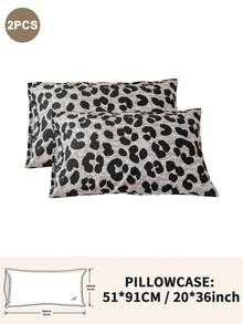 1pc/2pcs/4pcs Leopard Print Pillowcase (Pillow Insert Not Included), Soft & Comfortable, Suitable For All Seasons - Multicolor - View 49