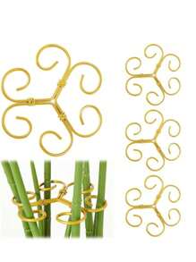 Plant Stem Support, Reusable Metal Climbing Plant Stems Support Stake,Durable Monstera Stabilizer Grapple Holder, Unique Design For Climbing Plants, Turtle Shell Bamboo Clamp Set, Ideal Plant Support For Thriving Growth