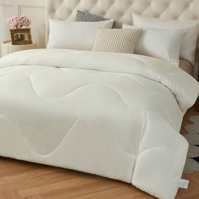 1件绗缝被 - 四季通用绗缝被，羽绒替代品，适合家庭和宿舍使用