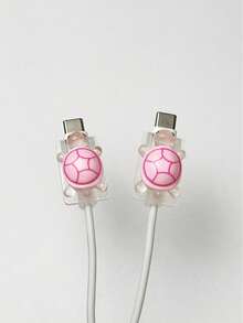 2 件闪亮海龟充电器保护器、数据线套、3D 海龟手机配件、防断充电线保护器、手机充电端口保护装置充电器配件、手机配件