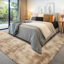 Sour Lemon Deep Pile Carpet Gray Carpet Living Room 120x160 Washable Anti-Slip Extra Large Carpets Bedroom Fluffy Modern Carpets Mat Carpets For Bedroom Room - 卡其色 - 查看 8