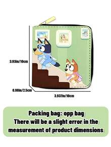 Bluey 卡通钱包 便携小钱包 短款拉链包 零钱包 证件包