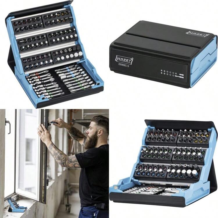 HAZET ハゼット ビットセット 96ピース ドライブ : 六角 6.3 (1 4